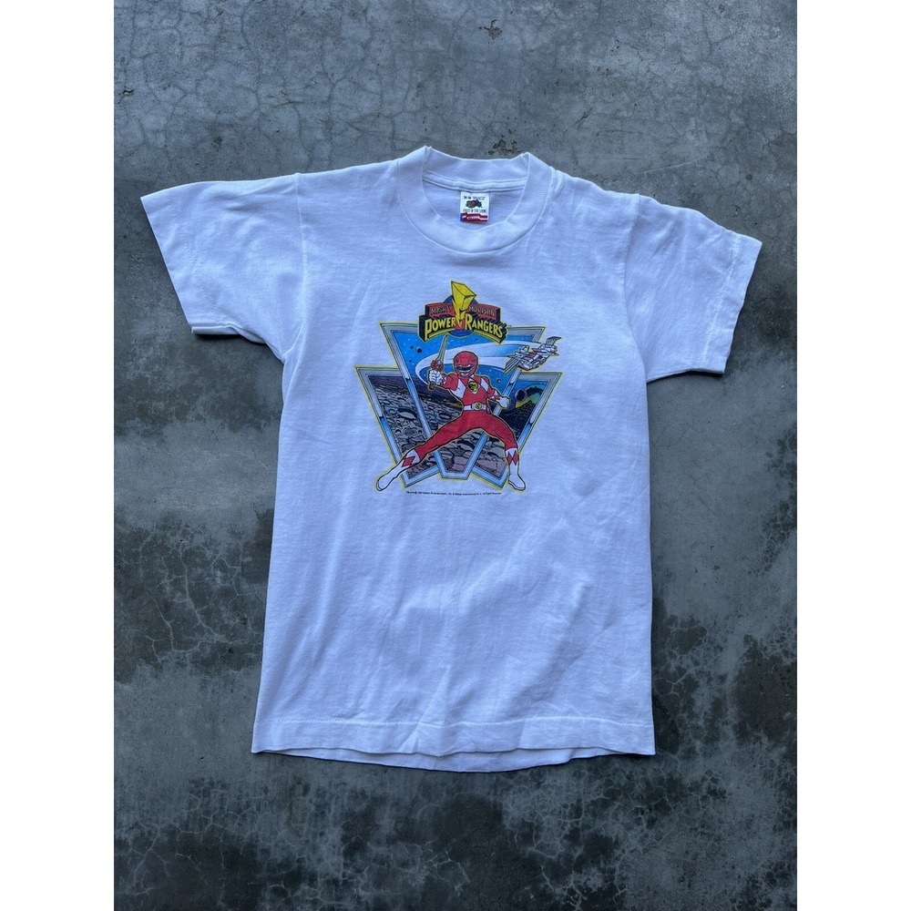 Vintage 90's Power Rangers Youth Tee Shirt 14-16 Made In USA FOTL 1994